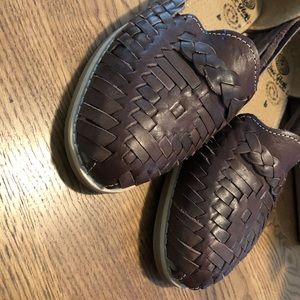 Real woven leather huarache style shoes/sandals